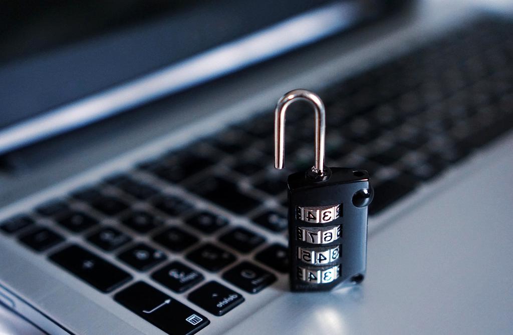 Digital interface of cyber-security with shield icon