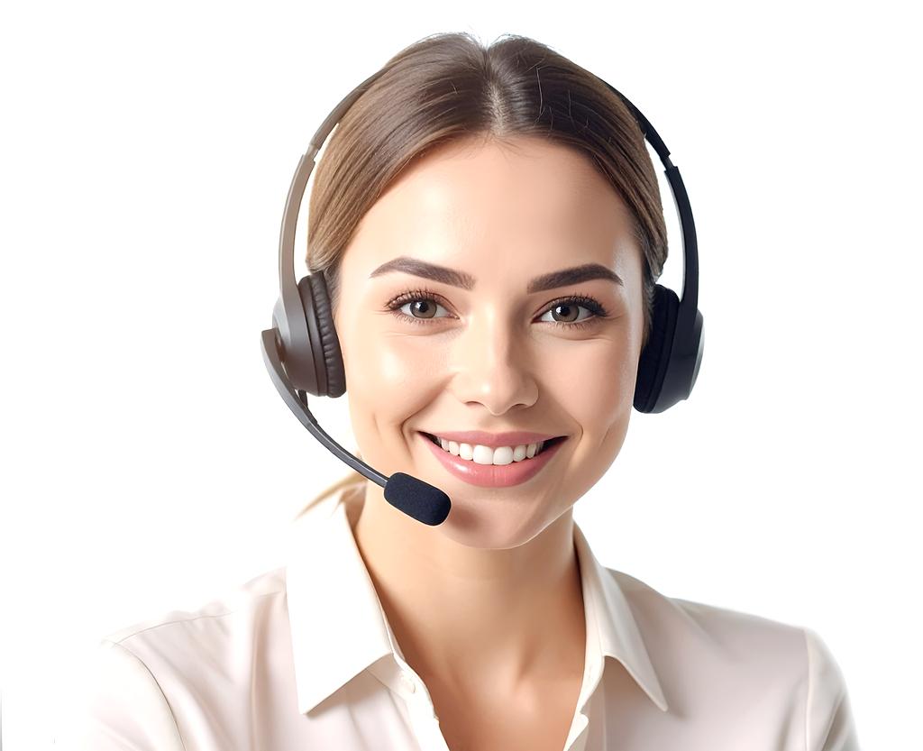 Customer service interaction illustration with headset